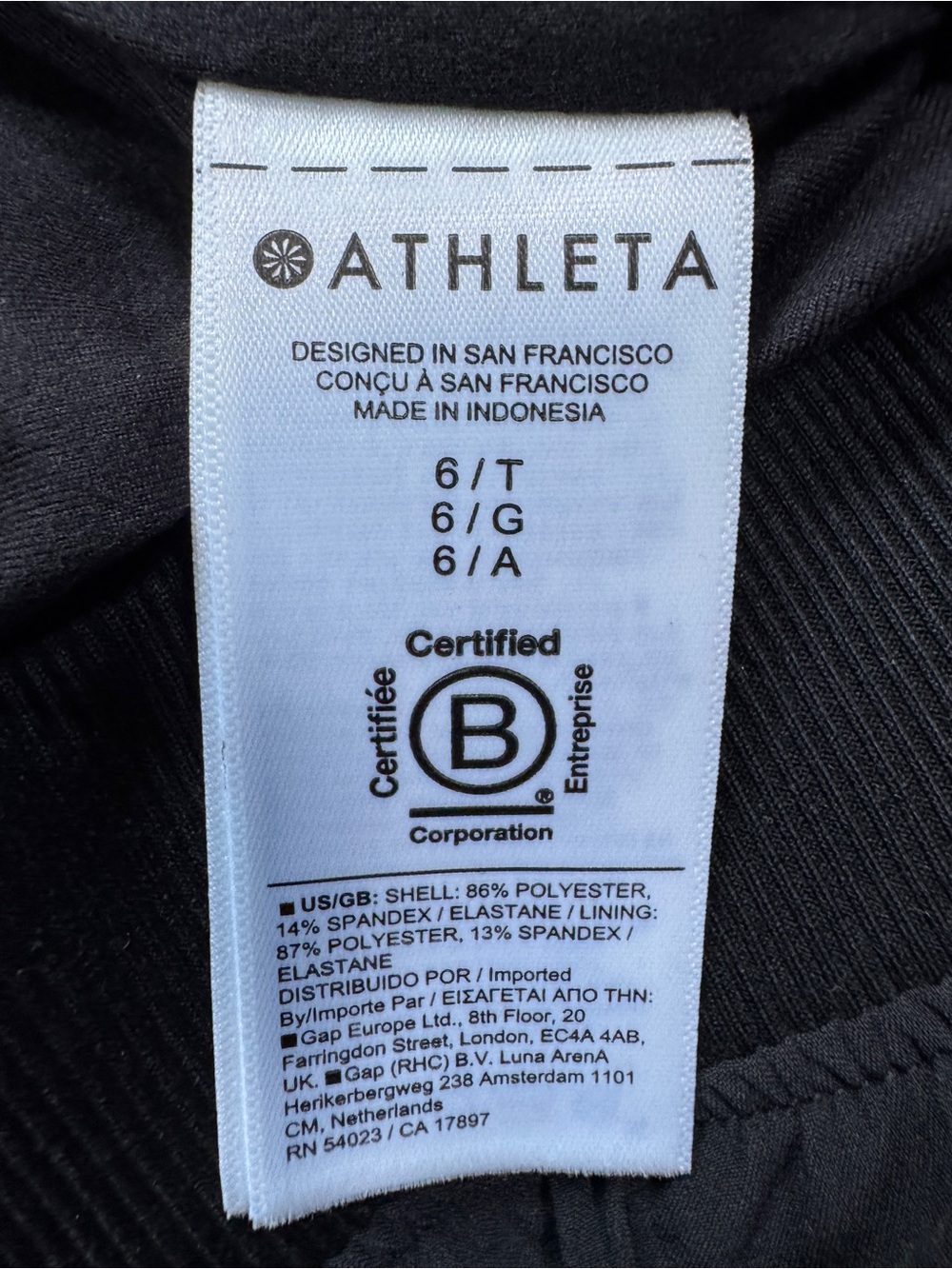 Athleta Brooklyn Lined Pant Black Size 6 NWT Tall - Picture 12 of 14